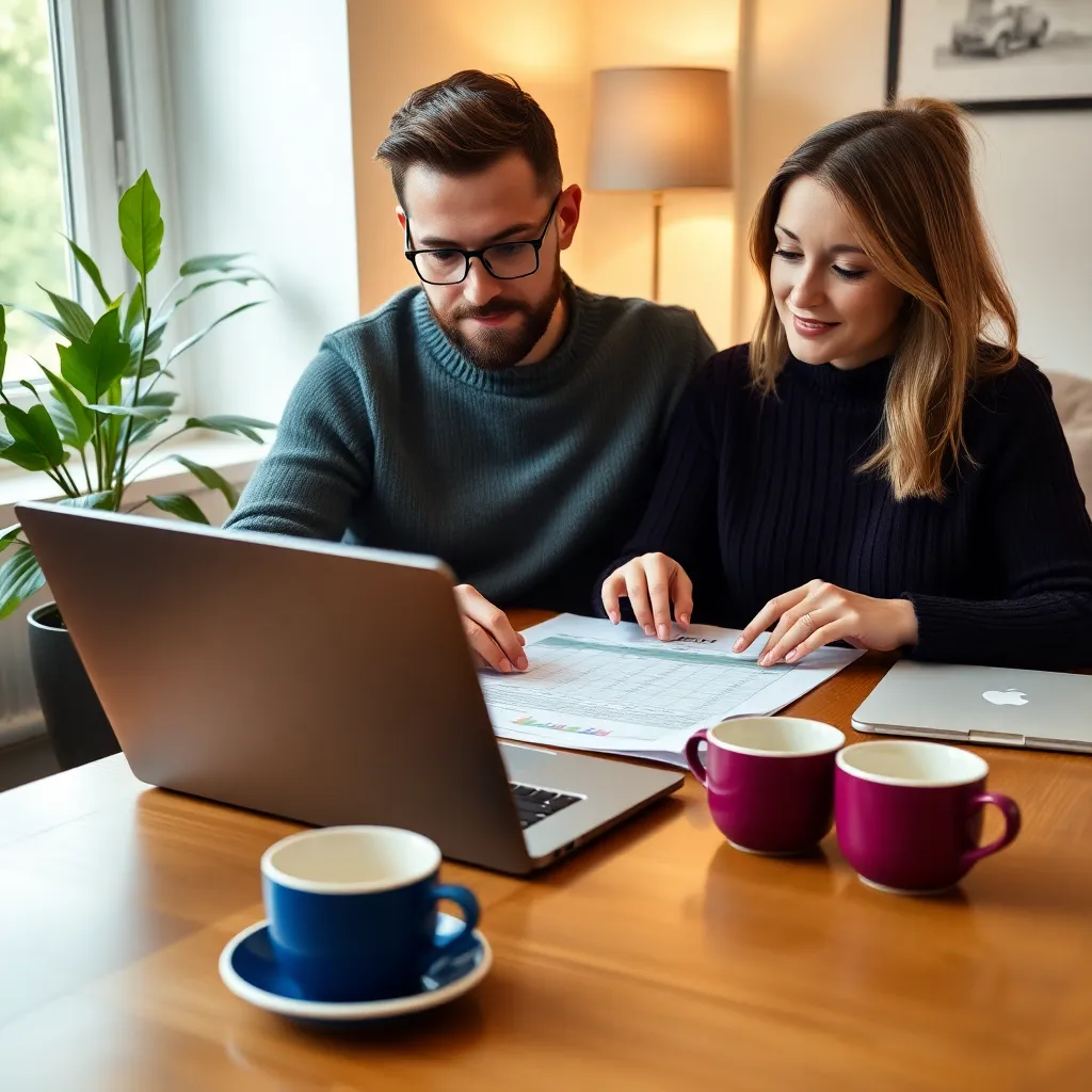 Nederlandse belastingdocumenten met rekenmachine en koffie