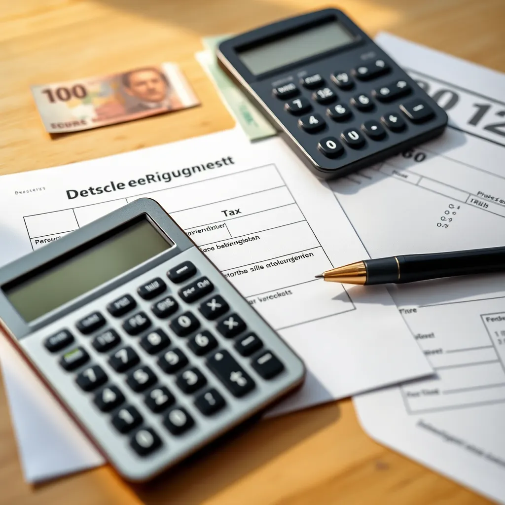 Nederlandse belastingformulieren en rekenmachine